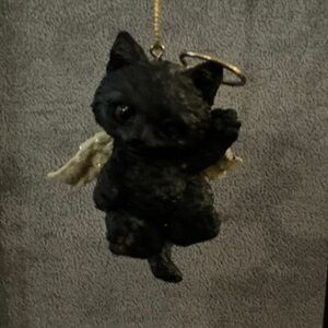 Black Cat Angel Ornament